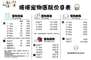 (雪纳瑞宠物店)雪纳瑞宠物医院收费价目表及服务详情详解